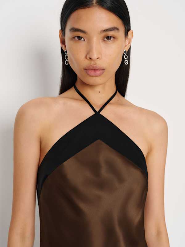 Jillian Silk Top - Pinecone