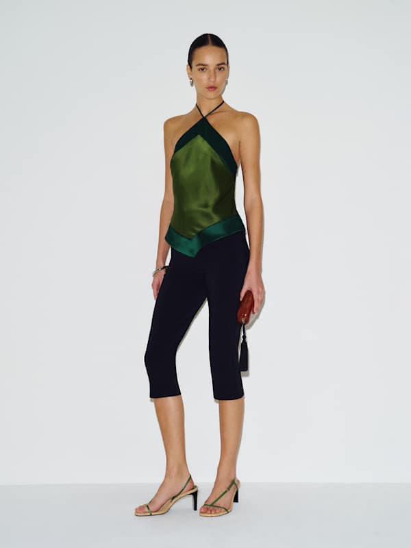 Jillian Silk Top - Topiary