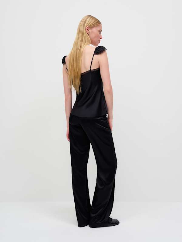 Serafina Silk Top - Black