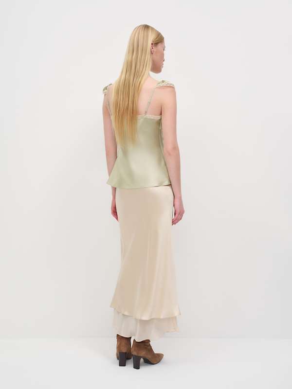 Serafina Silk Top - Dried Herbs