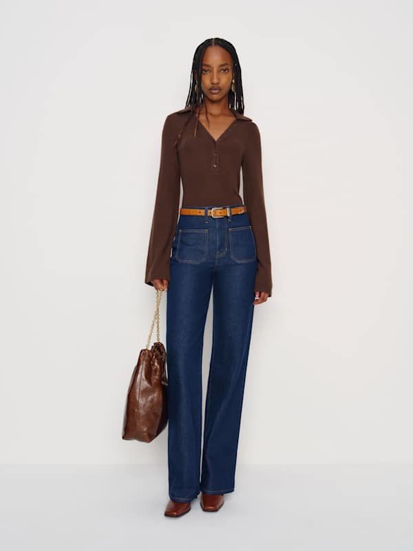 Paisley Knit Top - Mole