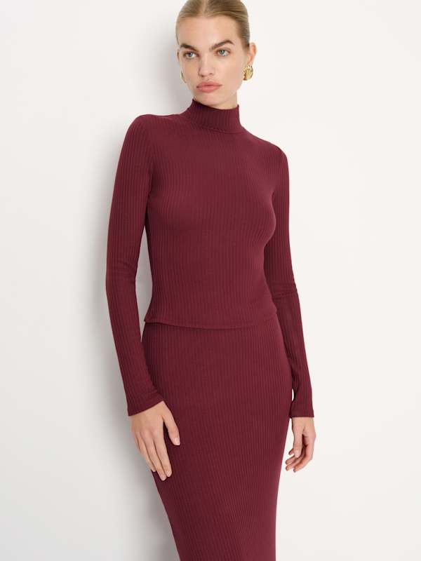 Reggie Knit Two Piece - Prune