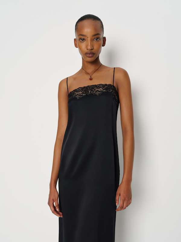 Mackenzie Silk Dress - Black