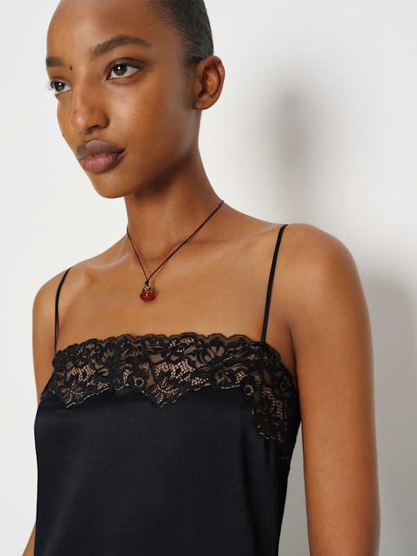 Mackenzie Silk Dress - Black