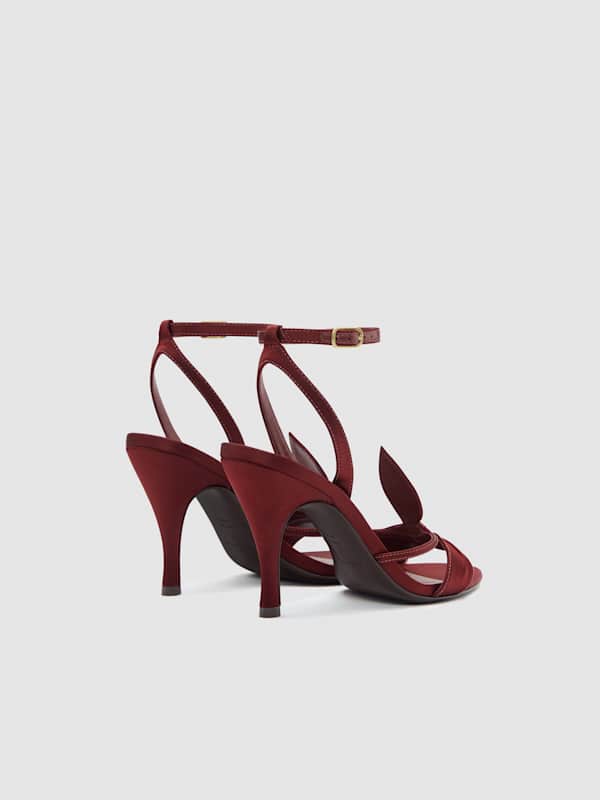 Linda Heeled Sandal - Chianti Satin
