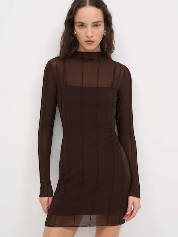 Elani Knit Dress - Brown