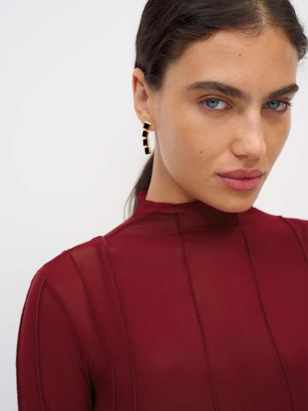 Elani Knit Dress - Deep Red