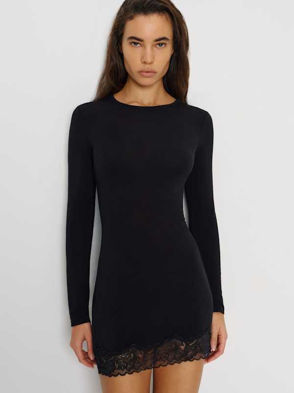 Robe en maille Hunter - Noir