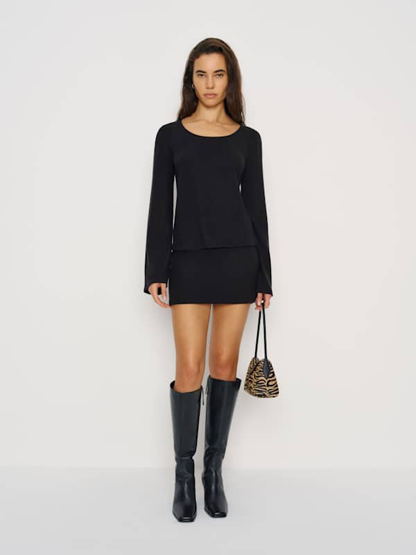 Lisa Knit Two Piece - Black