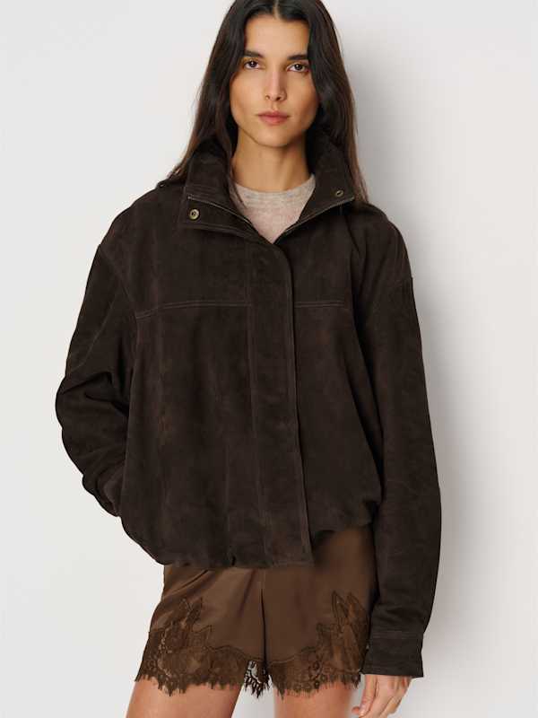 Veda Kendall Suede Jacket - Mole Suede