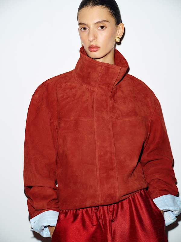 Veda Kendall Suede Jacket - Ruby Suede