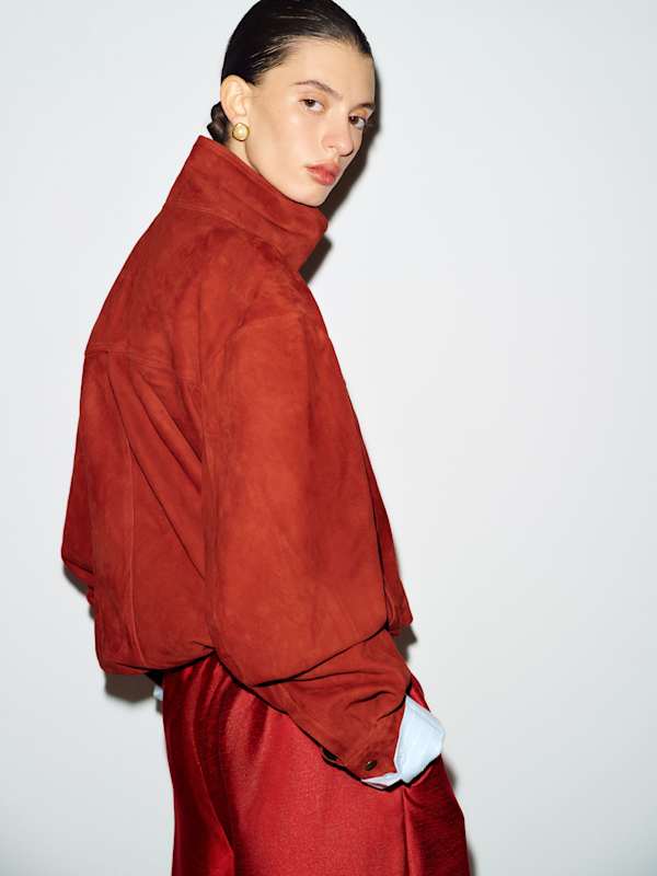 Veda Kendall Suede Jacket - Ruby Suede
