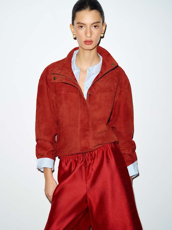 Veda Kendall Suede Jacket - Ruby Suede