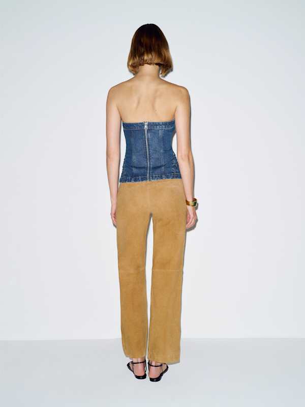 Gabbriette Stretch Denim Top - Mellusine