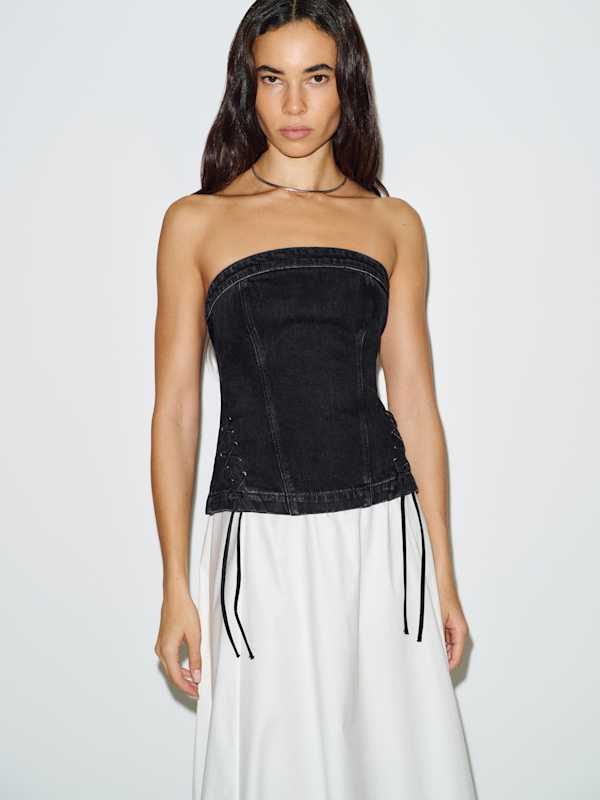 Gabbriette Stretch Denim Top - Nicoya