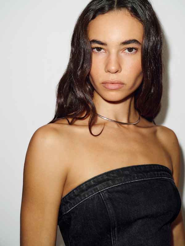 Gabbriette Stretch Denim Top - Nicoya