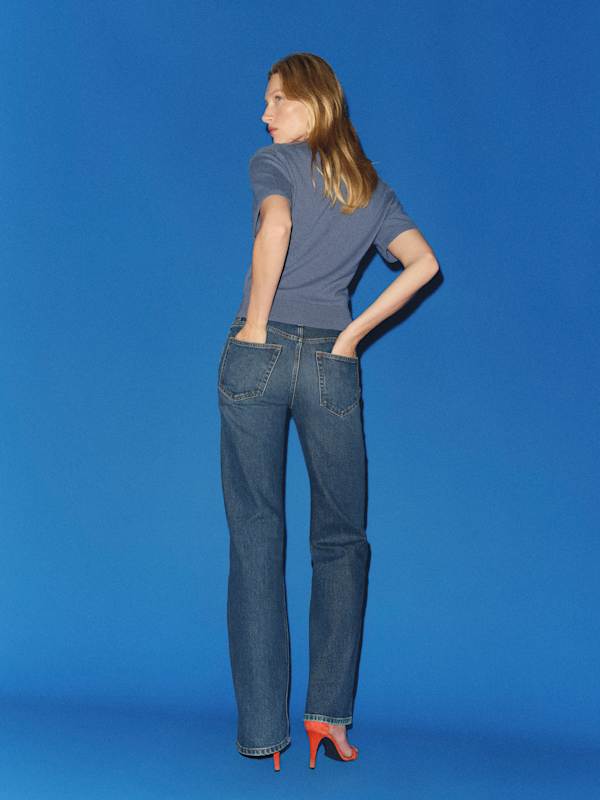 Hunter Stretch Mid Rise Wide Leg Jeans - Spree