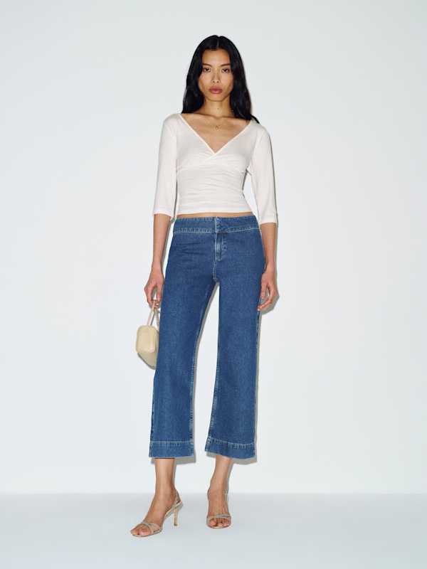 Kat Low Rise Straight Cropped Jeans - Faxa