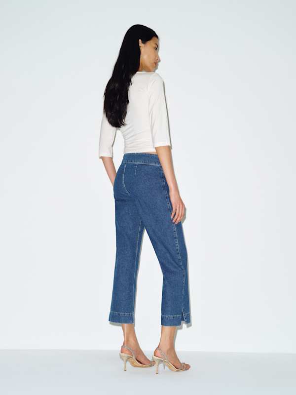 Kat Low Rise Straight Cropped Jeans - Faxa