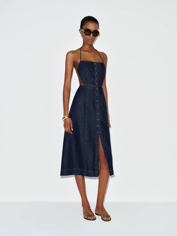 Manon Denim Midi Dress - Prespa