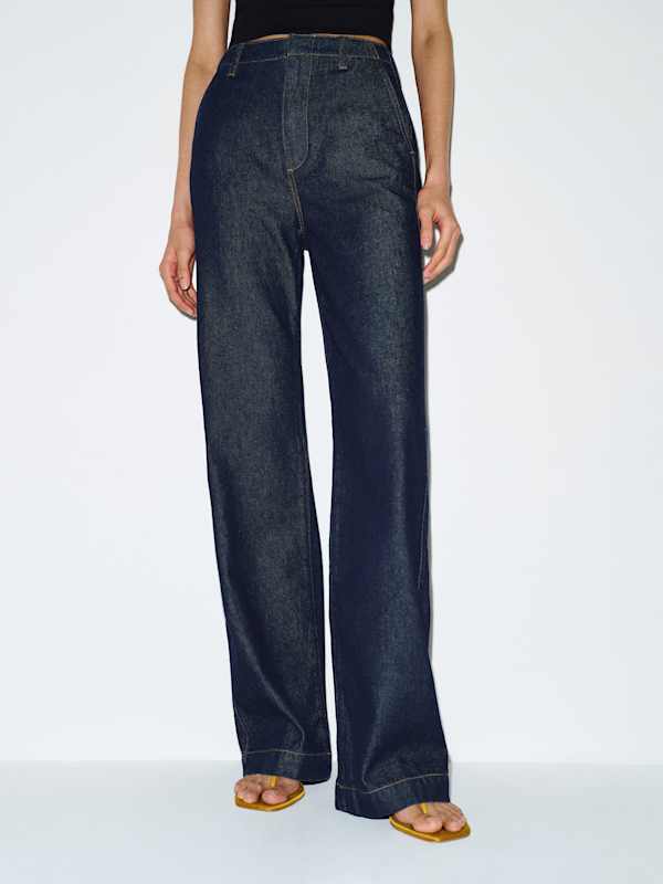 Graycen High Rise Denim Trouser Pant - Volio