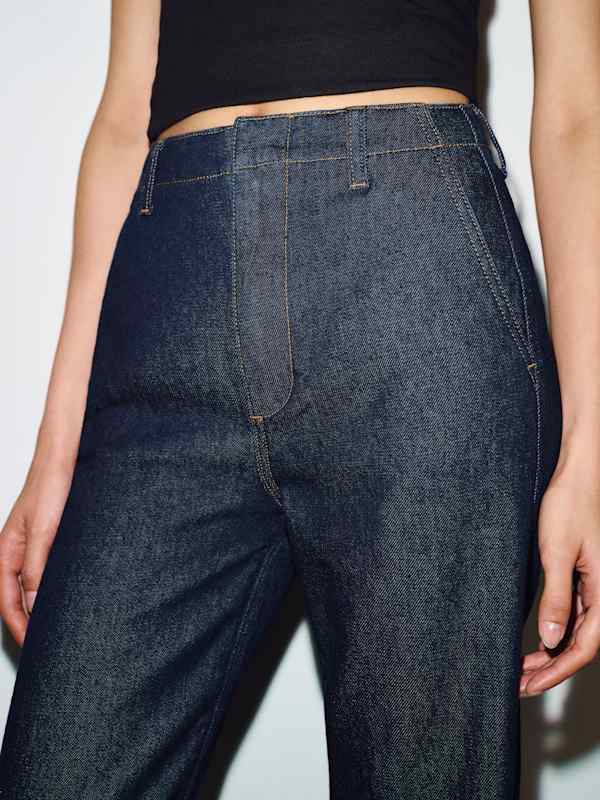 Graycen High Rise Denim Trouser Pant - Volio