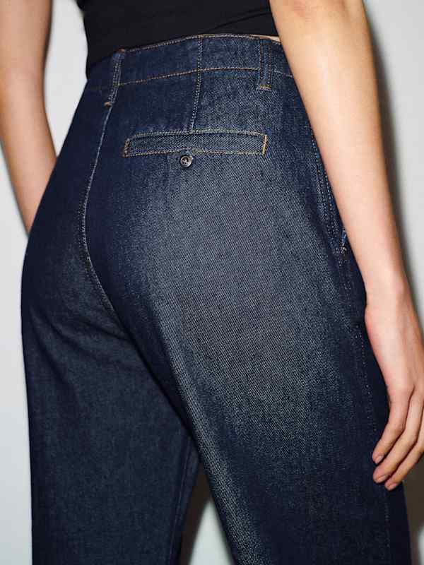 Graycen High Rise Denim Trouser Pant - Volio