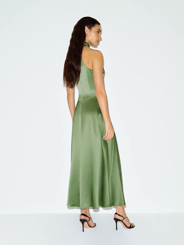Katelyn Silk Dress - Jade Green