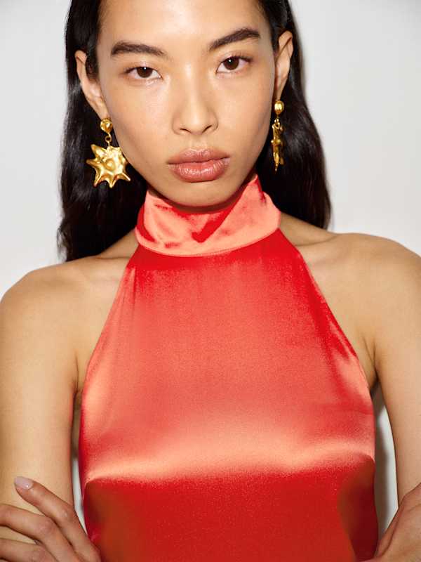 Katelyn Silk Dress - Tango