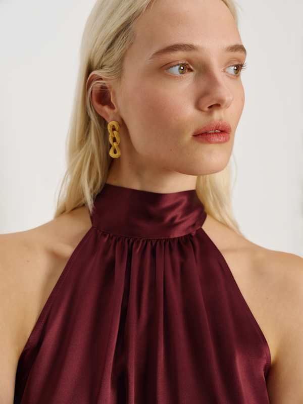 Royce Silk Top - Boysenberry