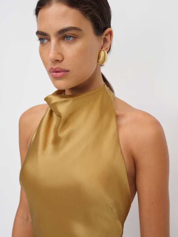 Roy Silk Mini Dress - Ginger