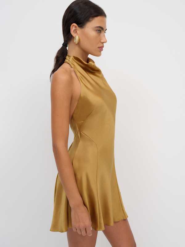 Roy Silk Mini Dress - Ginger