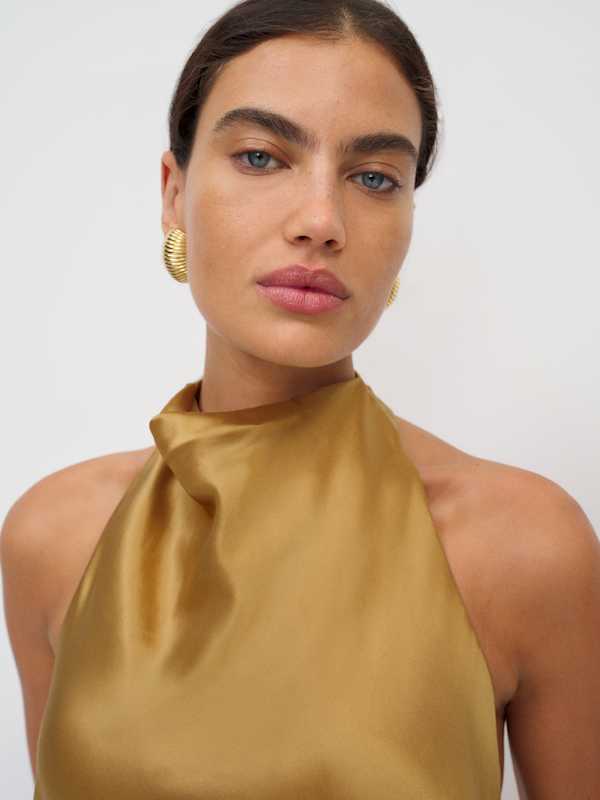 Roy Silk Mini Dress - Ginger