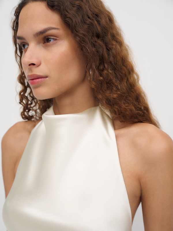 Roy Silk Mini Dress - Ivory