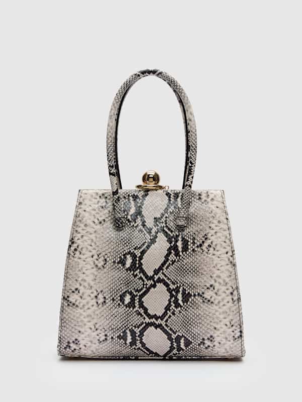 Peppa Top Handle - Snake Leather