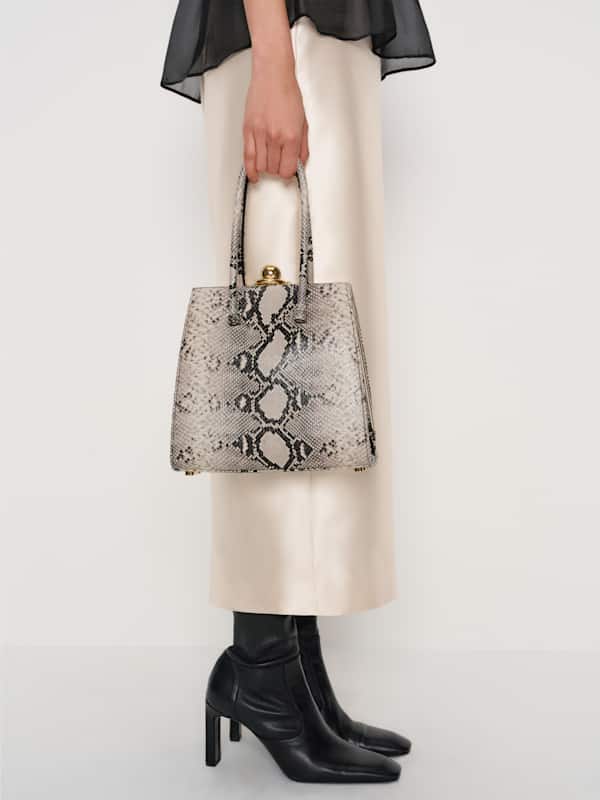 Peppa Top Handle - Snake Leather