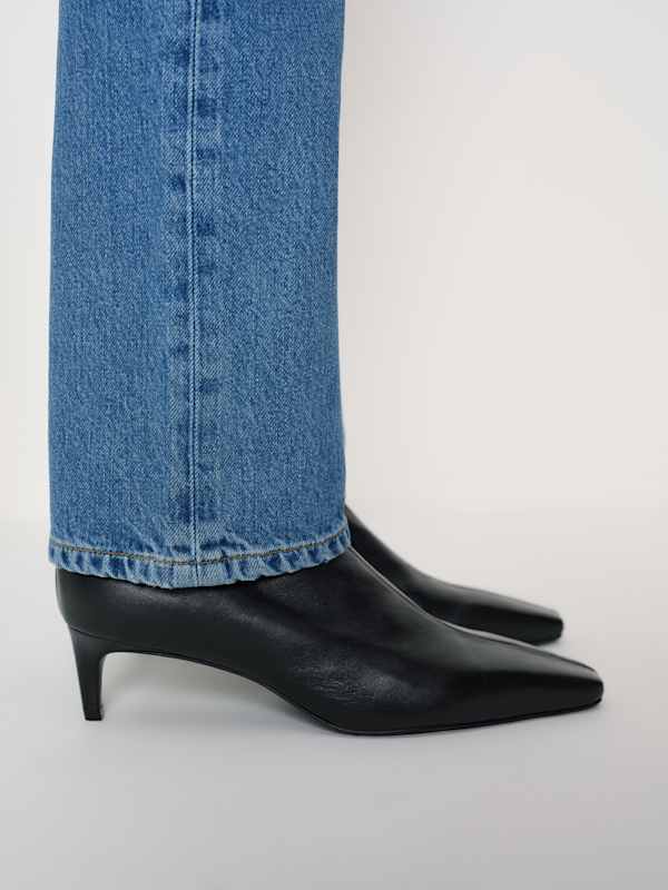 Remy Stretch Ankle Boot - Black Stretch Leather