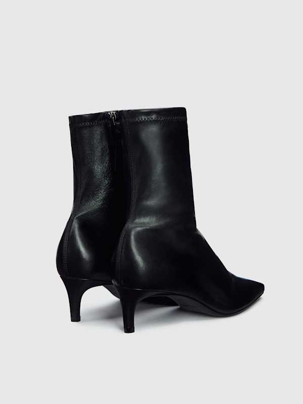 Remy Stretch Ankle Boot - Black Stretch Leather