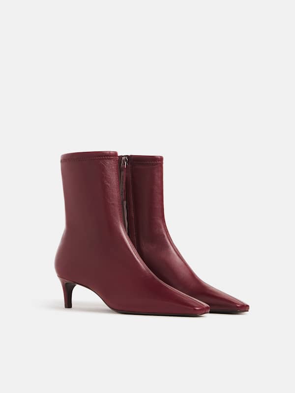 Remy Stretch Ankle Boot - Oxblood Stretch Leather