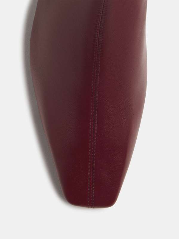 Remy Stretch Knee Boot - Oxblood Stretch Leather