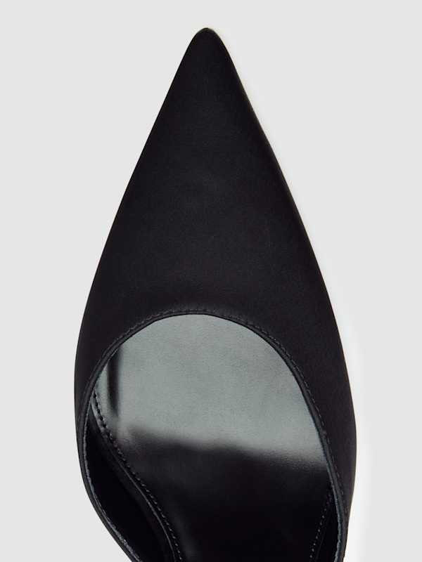 Julia Tassel Pump - Black Satin