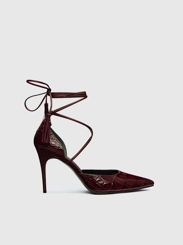 Julia Tassel Pump - Ruby Croc