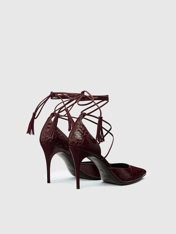 Julia Tassel Pump - Ruby Croc