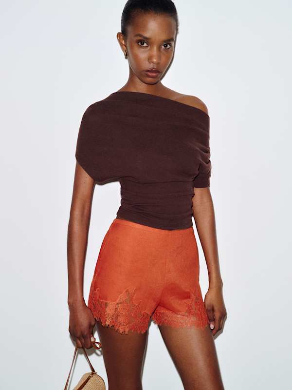 Fern Linen Short - Chili Mango