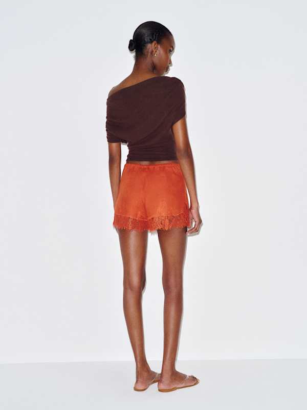 Fern Linen Short - Chili Mango
