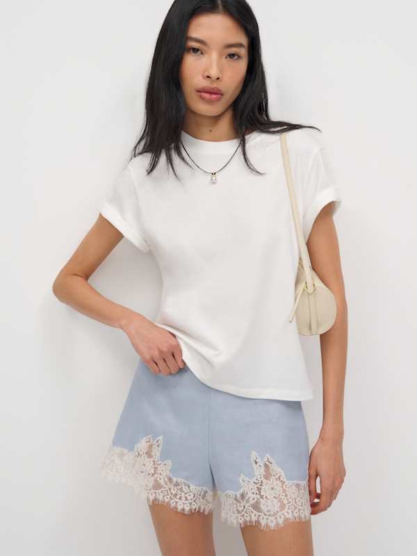 Fern Linen Short - Cloud Blue