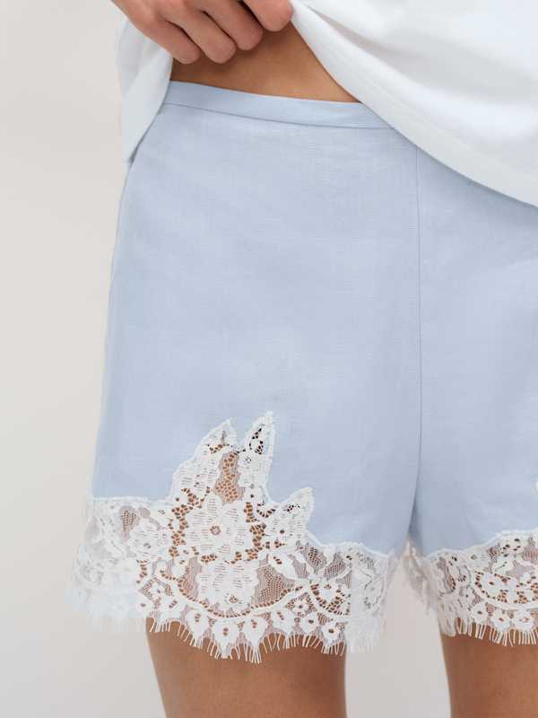 Fern Linen Short - Mineral