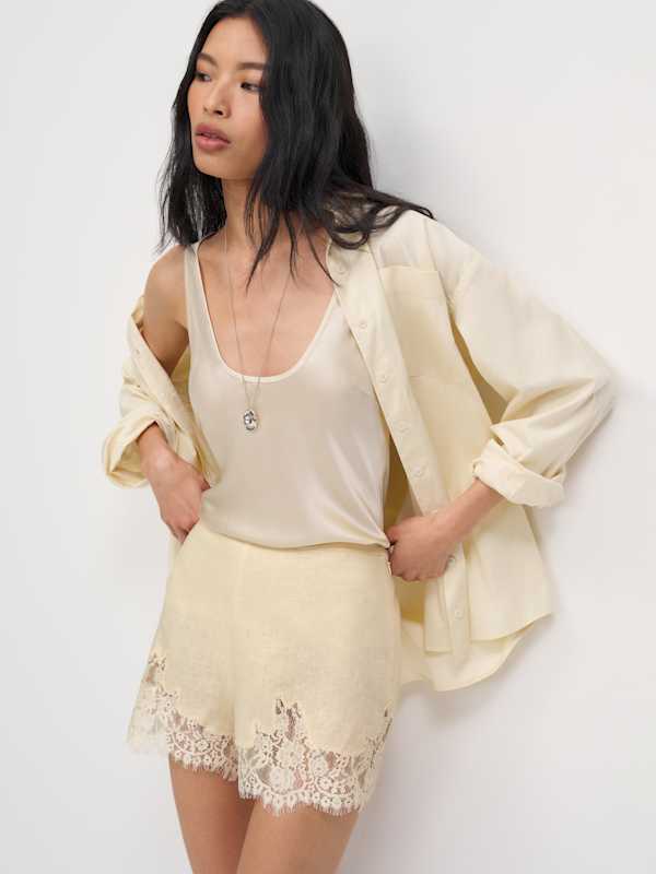 Fern Linen Short - Sugar