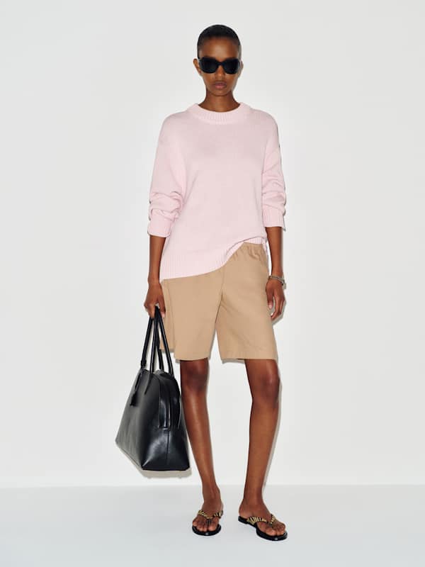 Cove Cotton Oversized Crew - Cherry Blossom