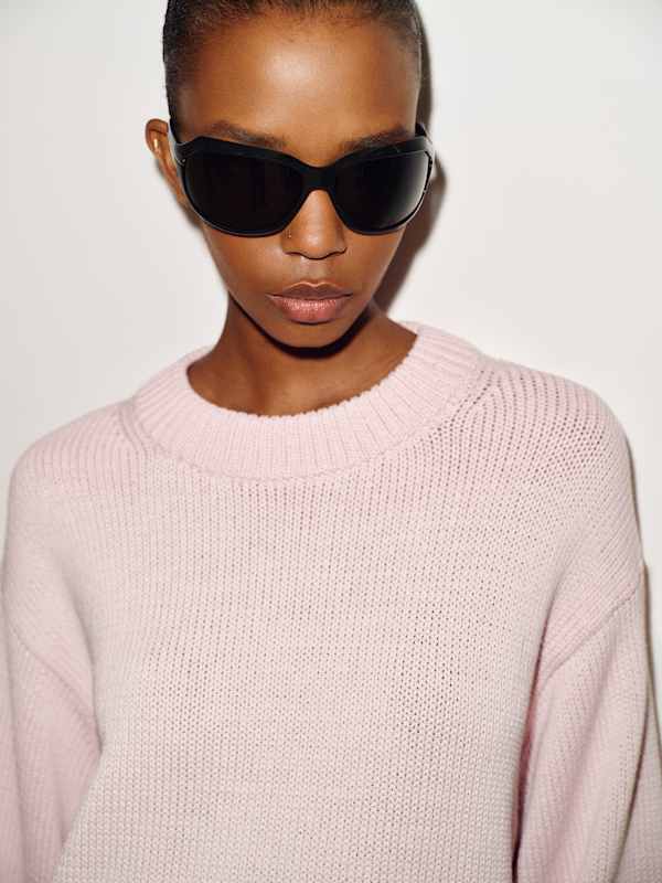 Cove Cotton Oversized Crew - Cherry Blossom